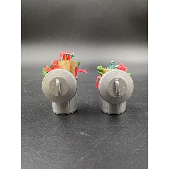 Dept 56 The Original Snow Village “Christmas Trash Cans” w/ Box - Picture 2 of 6